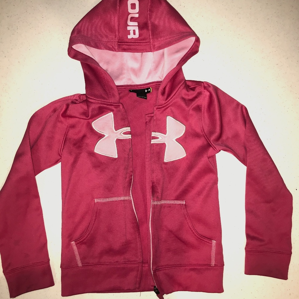 Under Armour Pink zipped hooded jacket